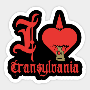 I Heart Transylvania-I Love Transylvania Sticker